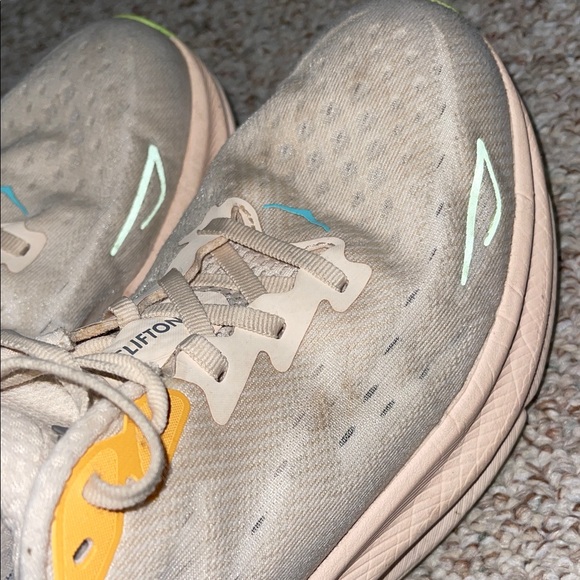 HOKA Women's Clifton Light Pink Running Shoes - Picture 9 of 9